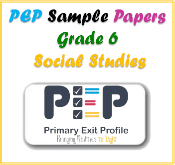 PEP Grade 6 Social Studies Paper 2019